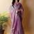 Purple saree with blouse piece