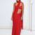 Red poly georgette saree