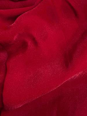 Red poly georgette saree 4