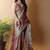 Coffee abstract woven design zari saree