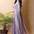 Lavender georgette silk saree with blouse piece