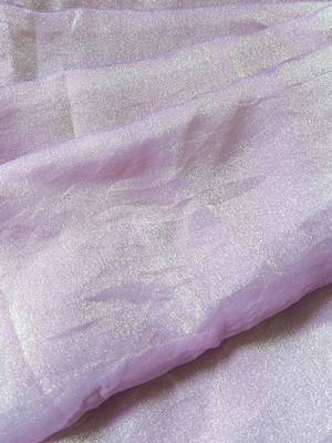 Lavender georgette silk saree with blouse piece 4