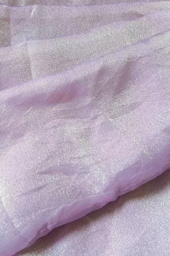 Lavender georgette silk saree with blouse piece