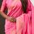 Pink ethnic motifs woven design zari banarasi saree