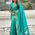 Turquoise ethnic motifs woven design zari banarasi saree