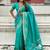 Turquoise ethnic motifs woven design zari banarasi saree