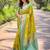 Olive ethnic motifs silk blend banarasi saree