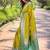 Olive ethnic motifs silk blend banarasi saree