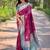 Magenta woven design zari silk blend banarasi saree