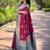 Magenta woven design zari silk blend banarasi saree