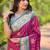 Magenta woven design zari silk blend banarasi saree