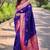 Violet ethnic motifs silk blend banarasi saree