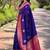 Violet ethnic motifs silk blend banarasi saree