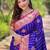 Violet ethnic motifs silk blend banarasi saree