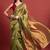 Green beads and stones organza saree