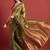 Green beads and stones organza saree