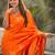Orange woven design zari kanjeevaram saree