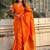 Orange woven design zari kanjeevaram saree