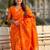 Orange woven design zari kanjeevaram saree