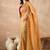 Yellow organza saree