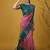 Multicolor floral silk blend handloom saree