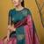 Multicolor floral silk blend handloom saree
