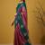 Multicolor floral silk blend handloom saree