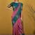 Multicolor floral silk blend handloom saree