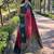 Pink woven design silk blend banarasi saree