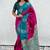 Pink woven design silk blend banarasi saree