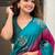 Pink woven design silk blend banarasi saree