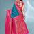 Blue woven design zari silk blend paithani saree