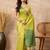 Lime woven design zari silk cotton designer banarasi saree