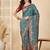 Blue woven design banarasi saree