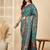 Blue woven design banarasi saree