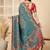 Blue woven design banarasi saree