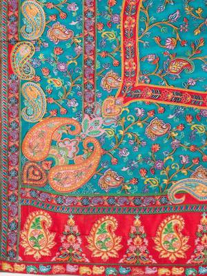 Blue woven design banarasi saree 5