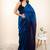 Blue khadi saree