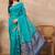 Blue woven design zari silk cotton designer banarasi saree