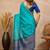 Blue woven design zari silk cotton designer banarasi saree