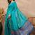 Blue woven design zari silk cotton designer banarasi saree