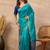 Blue woven design zari silk cotton designer banarasi saree