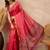 Pink woven design zari silk cotton designer banarasi saree