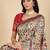 Cream ethnic motifs embroidered banarasi saree