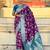 Purple woven design zari silk blend banarasi saree
