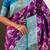 Purple woven design zari silk blend banarasi saree