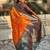 Orange woven design zari banarasi saree
