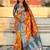 Orange woven design zari banarasi saree