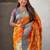 Orange woven design zari banarasi saree