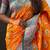 Orange woven design zari banarasi saree